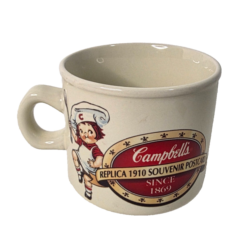 1994 Campbell's Soup Replica 1910 Souvenir Postcard Coffee Mug Westwood Cup